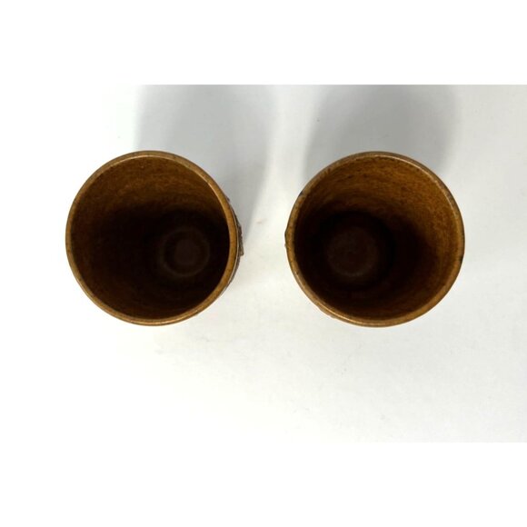 Set of 2 Ed Schrock Down to Earth Juice Glasses Clay Stoneware Pottery - Picture 6 of 8